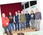 Der neu gewählte Vereinsausschuss: v.l.n.r: Franz Stadler (Kassier) Frank Schaupp, Manfred Bittner, Damir Cucic (Vorsitzende), Peter Kroschwitz (Notenwart), Anton Ahlfänger (Schriftführer), Elke Stifel (Kassenprüferin) und Georg Simmendinger (Kassenprüfer